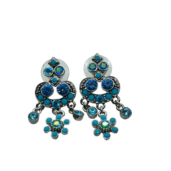 Lot of 5 Vintage Earrings Custom Jewelry Fashion Stones Faux Pearls Rhinestones - Picture 3 of 6